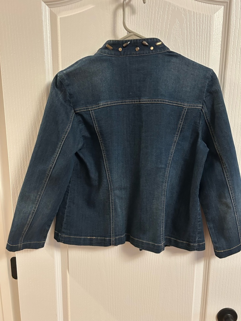 Chico's Indigo Denim Jacket with Silver Studs - Picture 4 of 5